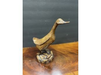 Vintage MCM Wooden Ducklings, Geese,Carved  Statue Figurine Duck