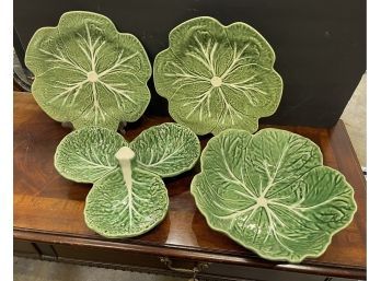 5 Piece - Bordallo Pinheiro Portugal Cabbage Serving Set