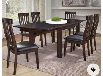 The Asheville Dining Room Set - Table, 6 Chairs And Server