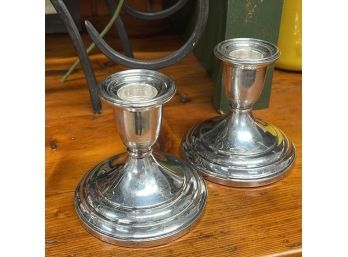 Vintage Set Of S.Kirk & Son Sterling Candlestick Holders