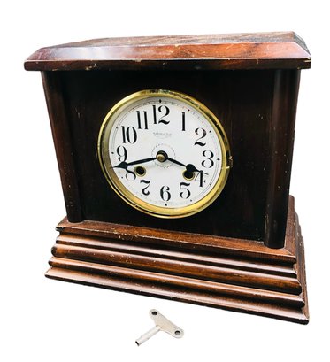 Vintage Wooden Frame Mantel Clock