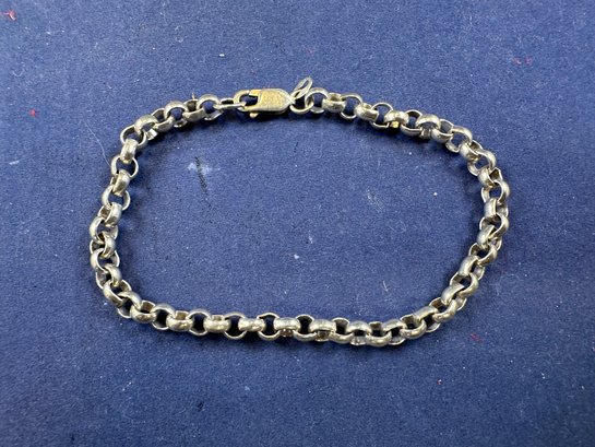 Sterling Silver Charm Rolo Bracelet, 7'