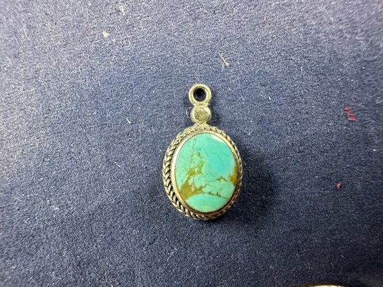 Sterling Silver Turquoise Charm