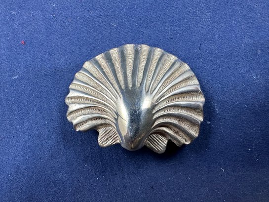 Sterling Silver Shell Pin Brooch