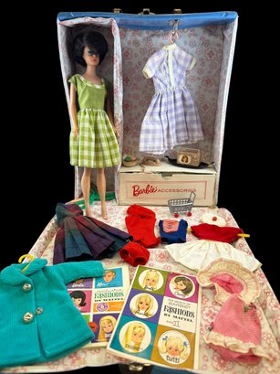 AMAZING 1958 Barbie In Plastic Carrying Case With Accessories, WOW!