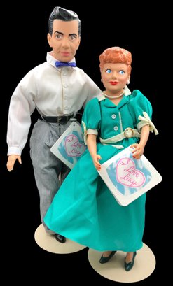 Adorable Pair Of Ricky & Lucy Ricardo 14' Dolls By Presents Long Beach