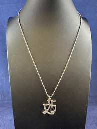 Sterling Silver Morse Code Chain With Pendant, 20'
