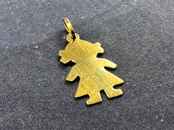 14K Yellow Gold Girl Charm