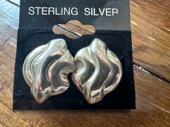 Sterling Silver Sqiggle Earrings