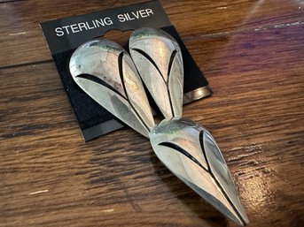 Sterling Silver Alien Earrings & Pin