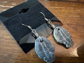 Sterling Silver Fossil Earrings