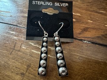 Sterling Silver Pea In Pod Dangle Earrings