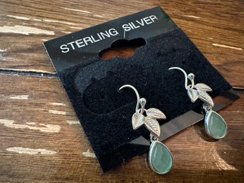 Sterling Silver Aqua Calcedony? Earrings