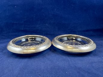 Pair Of Sterling Silver Coasters