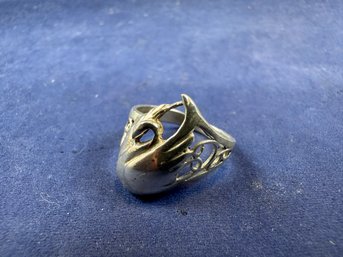 Sterling Silver Swan Ring, Size 6