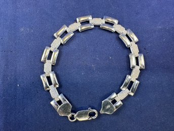 Sterling Silver Diamond Cut Bracelet, 7'