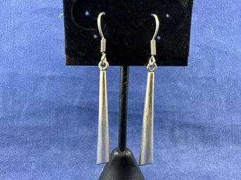 Sterling Silver Tube Earrings, Mexico