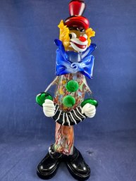 J.I. Co.  Hand Made Venetian Glass Clown