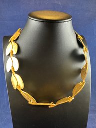 Kenneth Lane Gold Tone Leaf Necklacen Adjustable, 16-18.5'