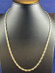 Sterling Silver Woven Necklace, 20'