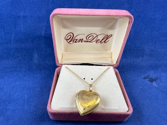 Van Dell, Personalized Heart Locket With S, Personalize On Back Also