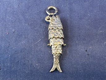 Sterling Silver Fish Charm Pendant