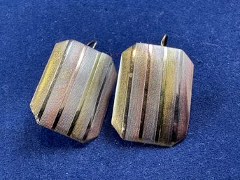 14K Tri-Gold Earrings
