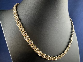 14K Yellow Gold Italian Necklace, 17'