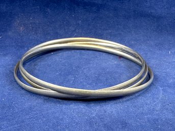 Sterling Silver Trio Bangle Bracelets, 2.75'