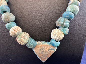 Artemis Gallery - Romano Egyptian Faience & Glass Bead Necklace - 22.6'