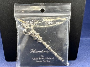 Piper Perwter Handcrafted Pin Made On Cape Brenton Island, Nova Scotia