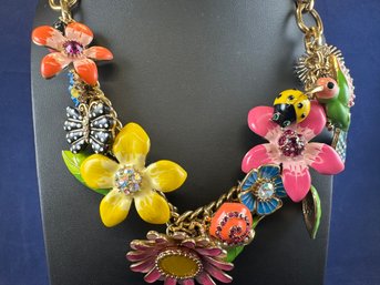 Vintage Rare Retired Betsy Johnson Hawaiian Necklace,18'