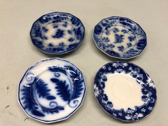 Four (4) Collectible Blue Made In England Plates By Royal Staffordshire Pottery