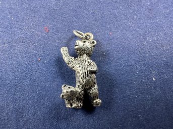 Sterling Silver Bear And Cub Charm