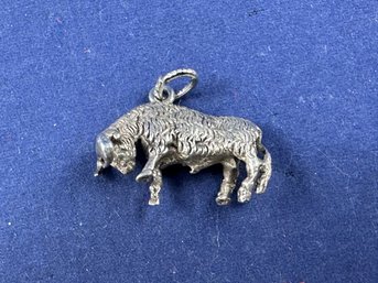 Sterling Silver Bull Charm