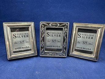 Trio Of Mini Sterling Silver Frames