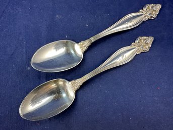 Pair Sterling Silver Spoons - Personalized M