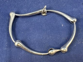 Sterling Silver Bracelet With Ball In Socket Joints, 7'