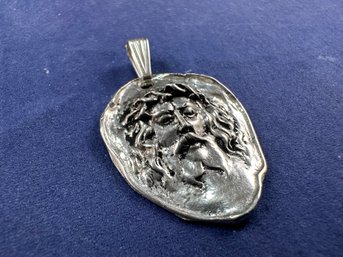 Sterling Silver Jesus Face Pendant