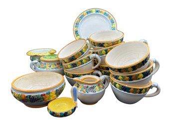 Fruit Deruta Italy Dish Set