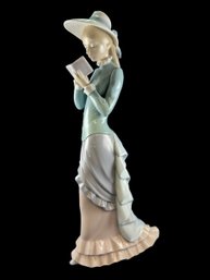 Lladro Tall Victorian Woman Figurine