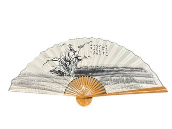 Large Hand Painted Fan Wall Decor