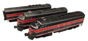 Lot Of Three (3) Unboxed MTH Locomotive Multi Passenger Train Cars