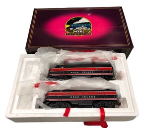 New Boxed MTH Electric Trains MT20-2127LP Rock Island EMD F-3 AA Diesel Set