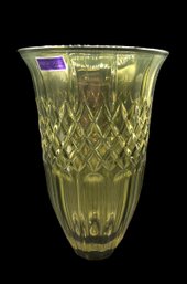 Marquis By Waterford Olive Green Vase With Authentication