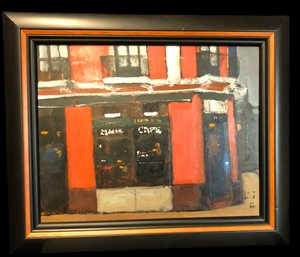 The Corner Cafe  Oil Painting  By Jorge Luis Alio