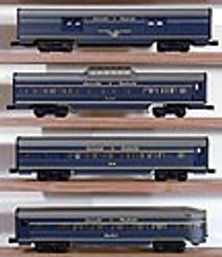 New Boxed MTH Electric Trains  20-6020 Aluminum Car Passenger Set  Louisville & Nashville Painted