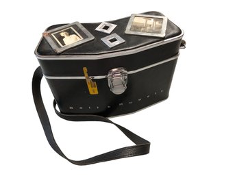 Black Padded Inside Camera Case With Snap Clasp & Adjustable Dividers