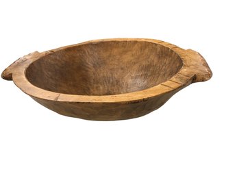 Vintage Wooden Hand Crafted Dough Bowl (France)