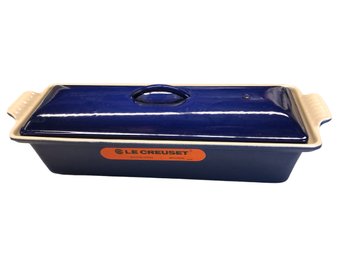 Le Creuset France Cast Iron Enamel Pate Terrine 32 French Blue 1.5 Quart